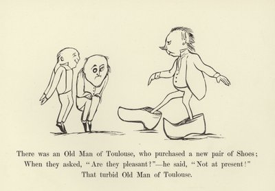 Det var en gammel mann fra Toulouse, som kjøpte et par nye sko av Edward Lear