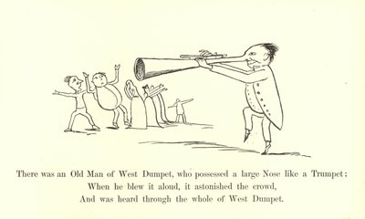 Det var en gammel mann fra West Dumpet, som hadde en stor nese som en trompet av Edward Lear