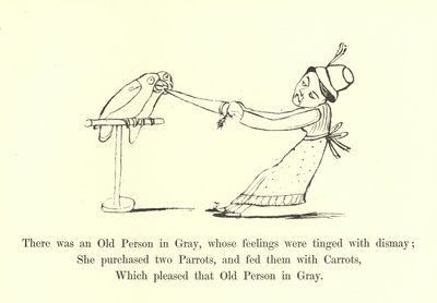 Det var en gammel person i grått, hvis følelser var preget av forferdelse av Edward Lear