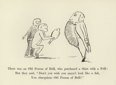 Det var en gammel person av Brill, som kjøpte en skjorte med volang av Edward Lear