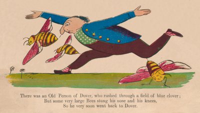 Det var en gammel person fra Dover..., ca 1840-tallet. av Edward Lear