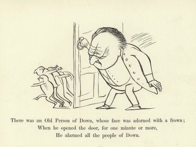 Det var en gammel person av Down, hvis ansikt var utsmykket med en rynke av Edward Lear
