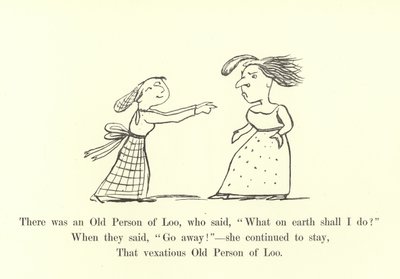 Det var en gammel person fra Loo, som sa: Hva i all verden skal jeg gjøre av Edward Lear