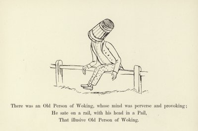 Det var en gammel person fra Woking, hvis sinn var pervers og provoserende av Edward Lear