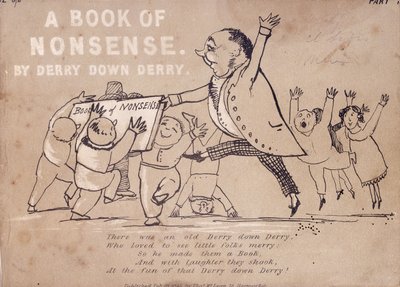 Tittelark til "A Book of Nonsense av Derry Down Derry", 1846 av Edward Lear