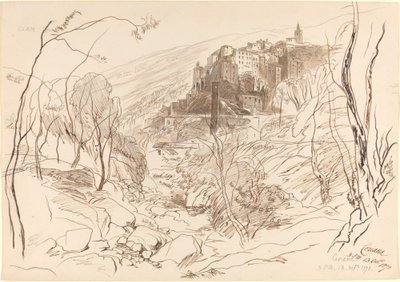 Utsikt over Ceriana, 1870. av Edward Lear