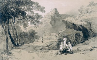 Utsikt i Roma og omegn: Cervara i distriktet Subiaco av Edward Lear