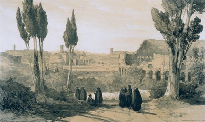 Utsikt i Roma og omegn: Roma fra Convento of Ss. Giovanni og Paolo av Edward Lear