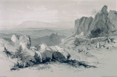 Utsikt i Roma og omegn: utsikt over Olevano av Edward Lear