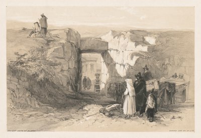 Utsikt over Roma og dens omgivelser: Ancient Gate of Alatri, 1841. av Edward Lear