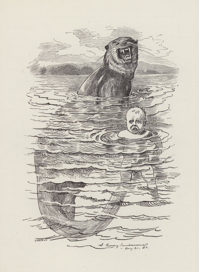 Illustrasjon for The Water-Babies av Charles Kingsley (gravering) av Edward Linley (after) Sambourne