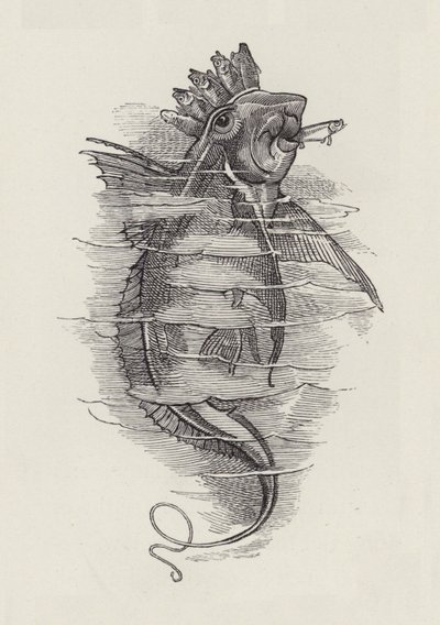 Illustrasjon for The Water-Babies av Charles Kingsley (gravering) av Edward Linley (after) Sambourne