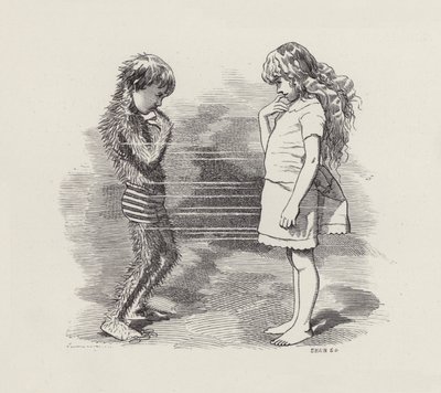 Illustrasjon for The Water-Babies av Charles Kingsley (gravering) av Edward Linley (after) Sambourne