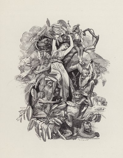 Illustrasjon for The Water-Babies av Charles Kingsley (gravering) av Edward Linley (after) Sambourne