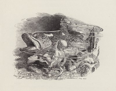Illustrasjon for The Water-Babies av Charles Kingsley (gravering) av Edward Linley (after) Sambourne
