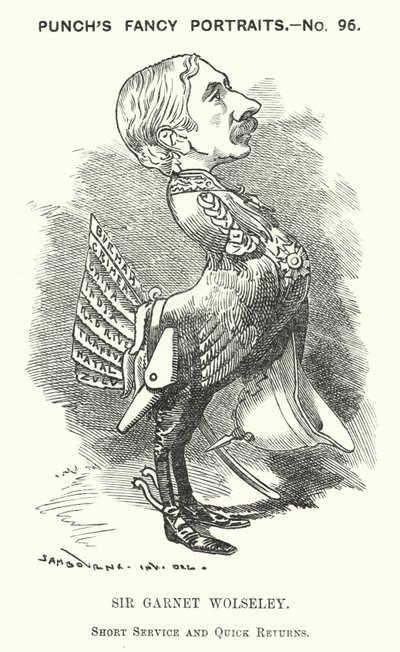 Punch tegneserie: Garnet Wolseley av Edward Linley (after) Sambourne