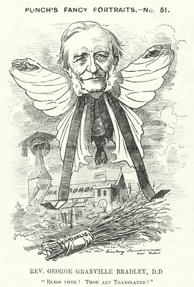 Punch tegneserie: George Granville Bradley, engelsk guddommelig, lærd og dekan av Westminster (gravering) av Edward Linley (after) Sambourne
