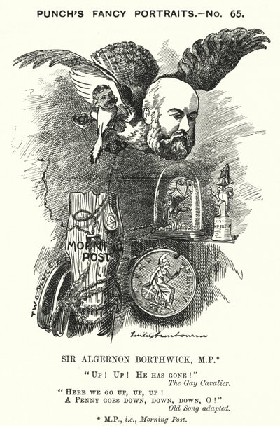 Punch tegneserie: Sir Algernon Borthwick av Edward Linley (after) Sambourne