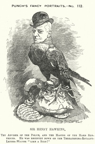 Punch tegneserie: Sir Henry Hawkins av Edward Linley (after) Sambourne