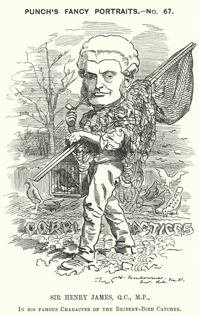 Punch tegneserie: Sir Henry James av Edward Linley (after) Sambourne