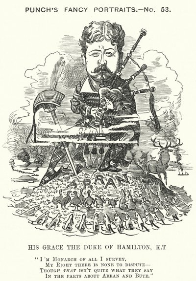 Punch tegneserie: William Douglas Hamilton av Edward Linley (after) Sambourne