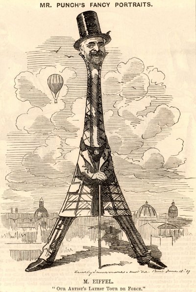 Karikatur av Gustave Eiffel av Edward Linley Sambourne
