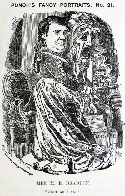 Illustrert portrett av Mary Elizabeth Braddon (Maxwell) av Edward Linley Sambourne
