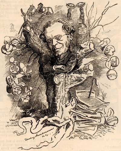 Portrett av James Payn av Edward Linley Sambourne