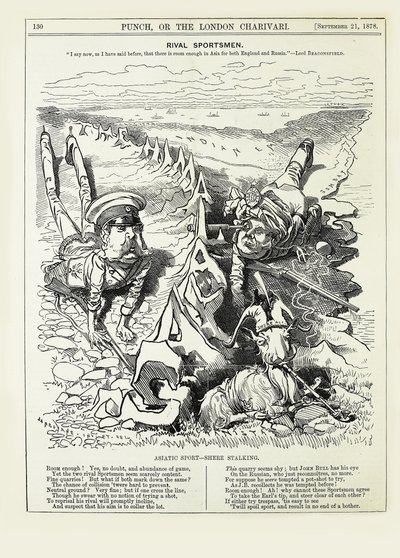 Rivaliserende idrettsutøvere. Jeg sier nå, som jeg har sagt før, at det er plass nok..., 1878. av Edward Linley Sambourne