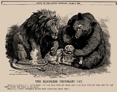 Den ufarlige nødvendige katten. Punch, 2. oktober 1907, 1907. av Edward Linley Sambourne