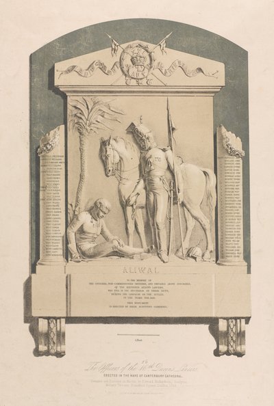 Aliwal-minnesmerket, Canterbury Cathedral, 1848 ca av Edward M. Richardson