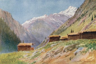 Ser nedover Gurais-dalen, fra landsbyen Dudhgai av Edward Mary Joseph Molyneux