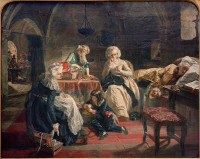 Den franske kongefamilien i Temple-fengselet av Edward Matthew Ward