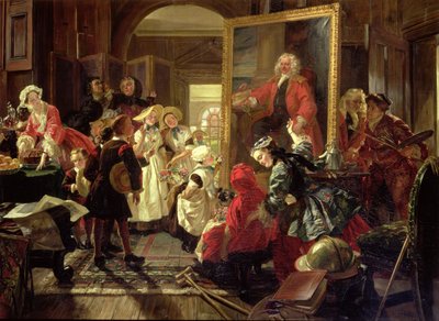 Hogarths studio i 1739 av Edward Matthew Ward