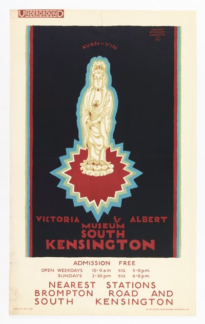 Plakat, Victoria and Albert Museum, for London Underground, 1921 av Edward McKnight Kauffer