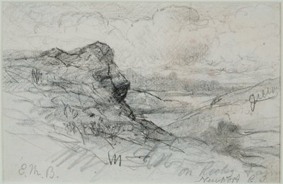 Newport, Rhode Island (#13B) ca. 1880-tallet (grafitt på papir) av Edward Mitchell Bannister