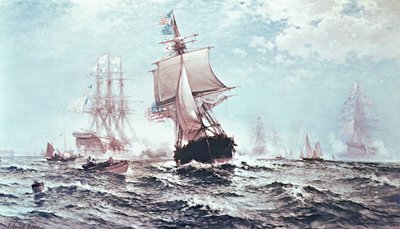 Første anerkjennelse av Stars and Stripes av Edward Moran
