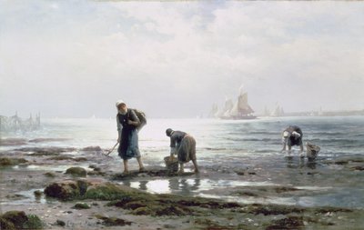 Østerssamlere, 1883 av Edward Moran