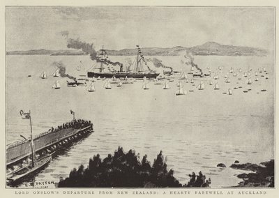 Lord Onslows avgang fra New Zealand, et hjertelig farvel i Auckland av Edward Payton