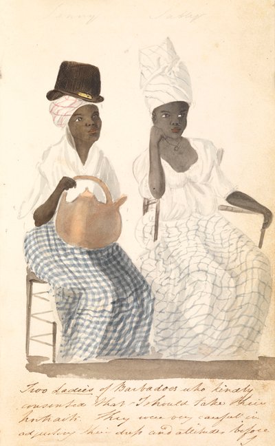To damer fra Barbados, tidlig på 1800-tallet (akvarell) av Edward Pelham Brenton