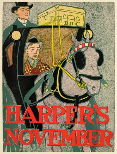Mann i en hansom-drosje, november Harper