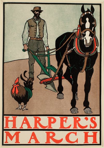 Mann med hesteplog, mars, Harper