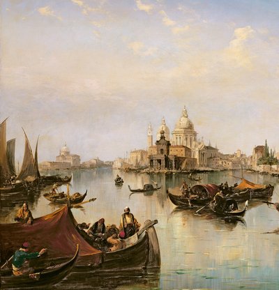 Bacino di San Marco, ser mot munningen av Canal Grande (detalj av 35342) av Edward Pritchett