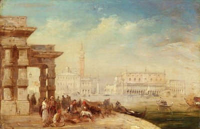 Dogepalasset, Venezia (olje på lerret) av Edward Pritchett