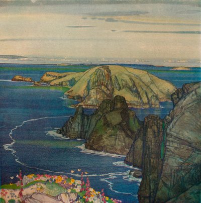 Øya Brecqhou, utenfor Sark, c1921 av Edward Reginald Frampton