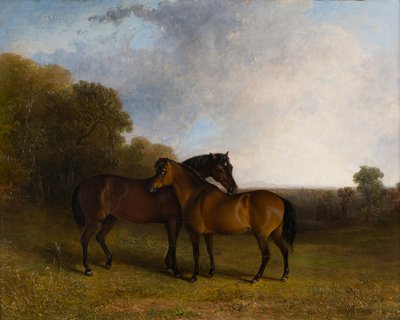 Two Hunters in a Landscape, ca. 1830-99 (olje på lerret) av Edward Robert Smythe