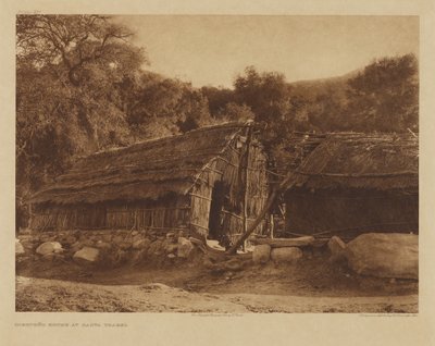 Diegueño-huset i Santa Ysabel av Edward S. Curtis