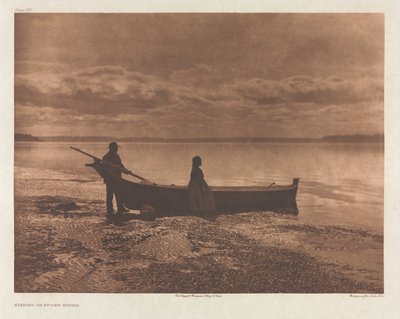 Portfolio IX, Plate 312: Kveld på Puget Sound av Edward S. Curtis
