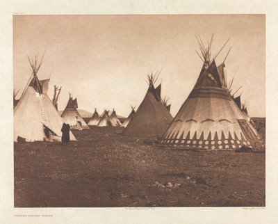 Portfolio VI, Plate 186: Painted Lodges--Piegan av Edward S. Curtis