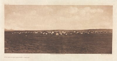 Portefølje VI, plate 192: Soldans-leir – Piegan av Edward S. Curtis